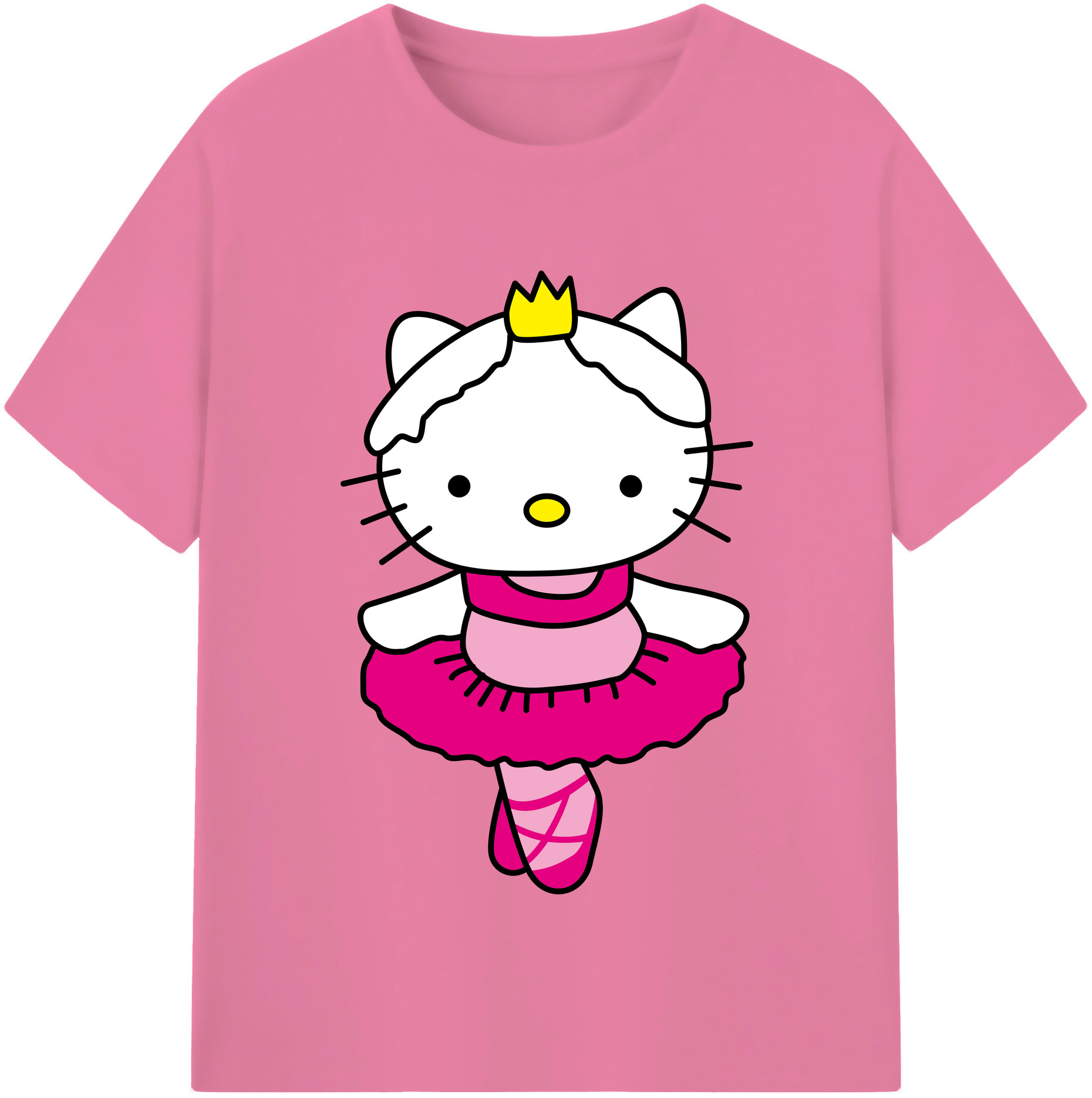 （画像用） Hello Kitty ハローキティ 綿100％半袖Tシャツ（フロントプリント）